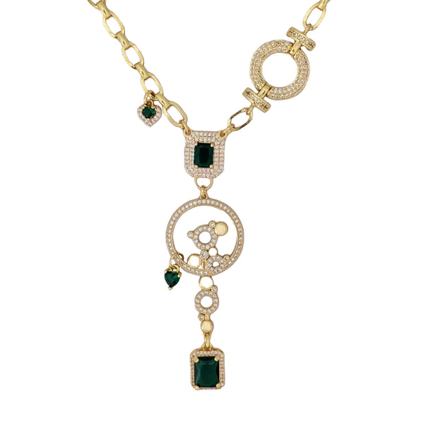 Irene Green Crystal Statement Necklace