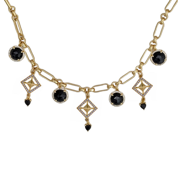 Karissa Station Necklace - Black