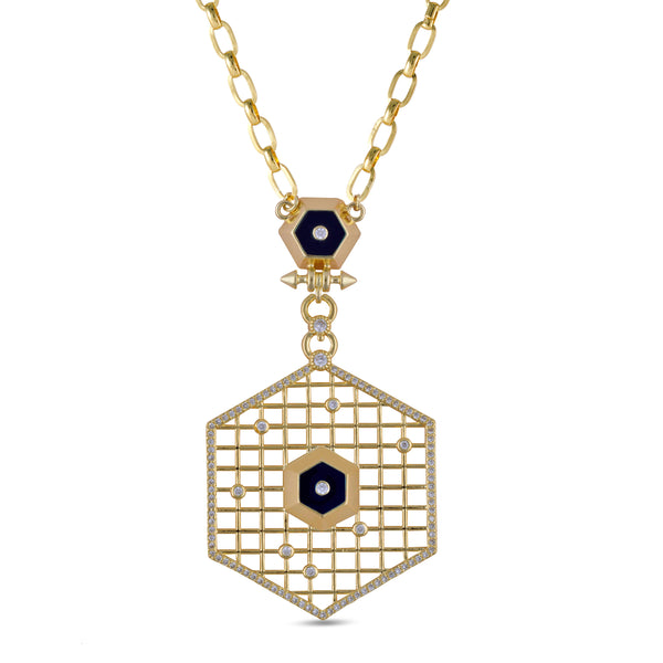 Leila Celestial Grid Necklace