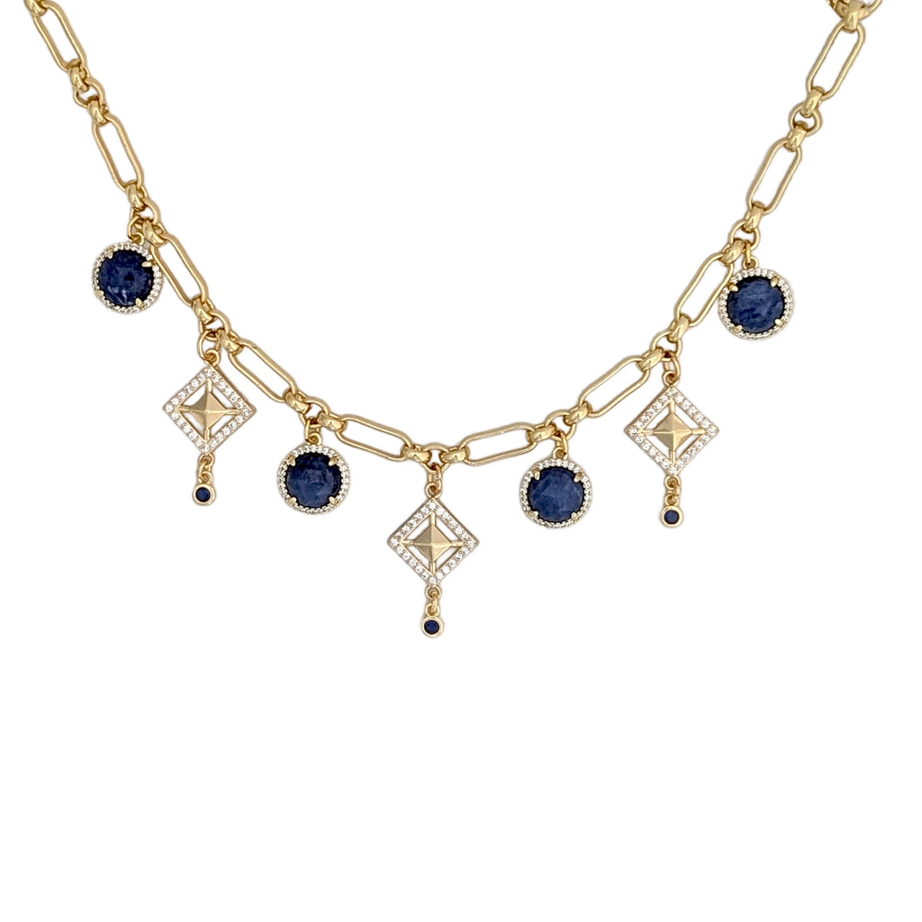 Karissa Station Necklace - Lapis Lazuli