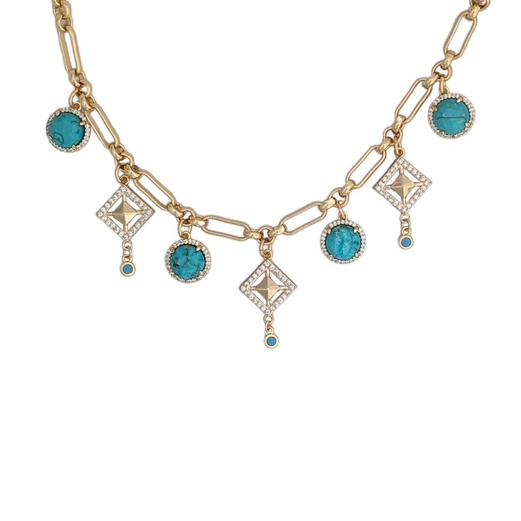 Karissa Station Necklace - Turquoise